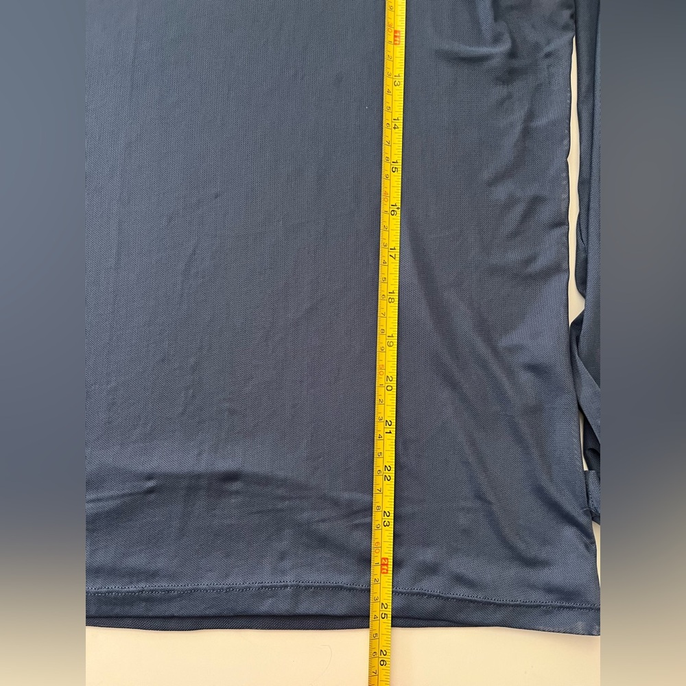 Calvin Klein | Women’s Sheer Dark Blue Long Sleeve Top - Picture 7 of 7